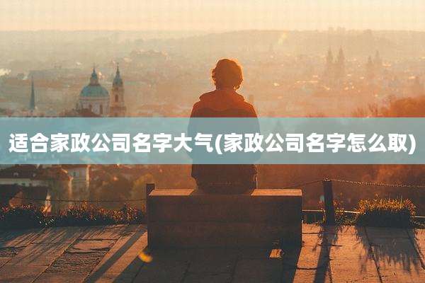 适合家政公司名字大气(家政公司名字怎么取)