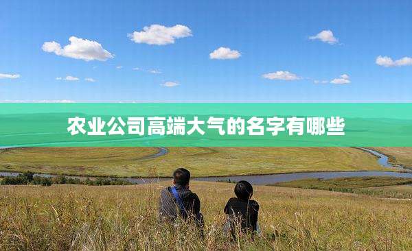 农业公司高端大气的名字有哪些