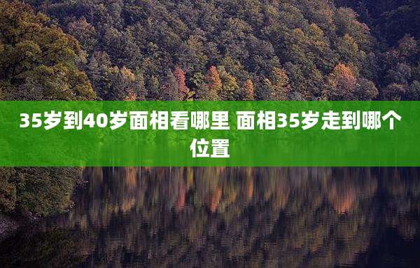 35岁到40岁面相看哪里 面相35岁走到哪个位置
