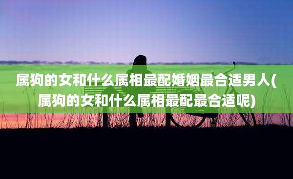 属狗的女和什么属相最配婚姻最合适男人(属狗的女和什么属相最配最合适呢)
