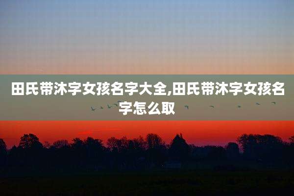 田氏带沐字女孩名字大全,田氏带沐字女孩名字怎么取