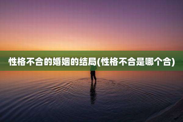 性格不合的婚姻的结局(性格不合是哪个合)
