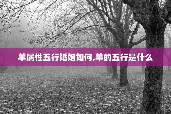 羊属性五行婚姻如何,羊的五行是什么