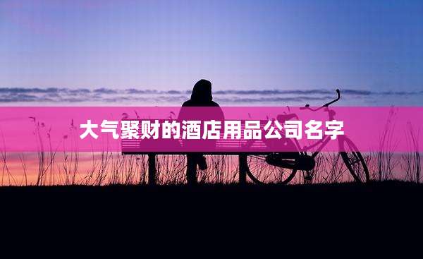 大气聚财的酒店用品公司名字
