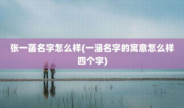 张一菡名字怎么样(一涵名字的寓意怎么样四个字)