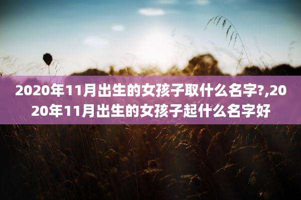 2020年11月出生的女孩子取什么名字?,2020年11月出生的女孩子起什么名字好