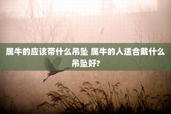 属牛的应该带什么吊坠 属牛的人适合戴什么吊坠好?