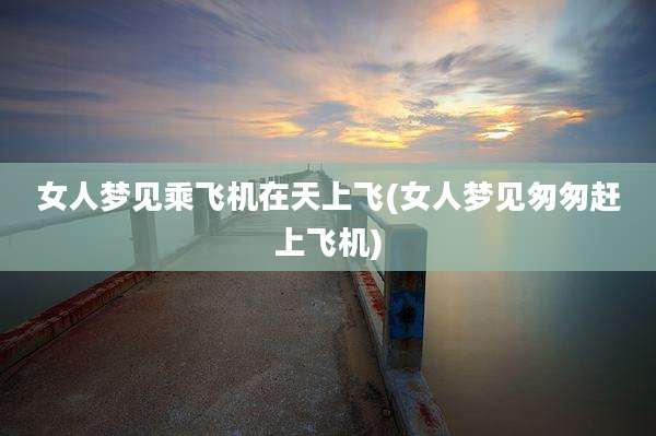 女人梦见乘飞机在天上飞(女人梦见匆匆赶上飞机)