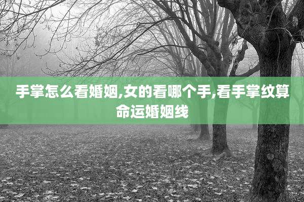 手掌怎么看婚姻,女的看哪个手,看手掌纹算命运婚姻线