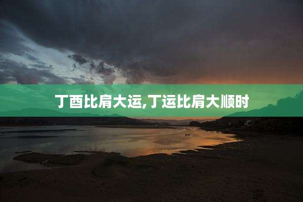 丁酉比肩大运,丁运比肩大顺时