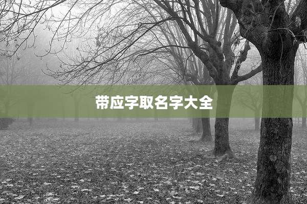 带应字取名字大全
