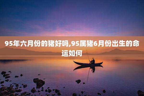 95年六月份的猪好吗,95属猪6月份出生的命运如何