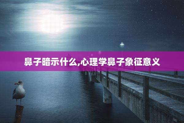 鼻子暗示什么,心理学鼻子象征意义