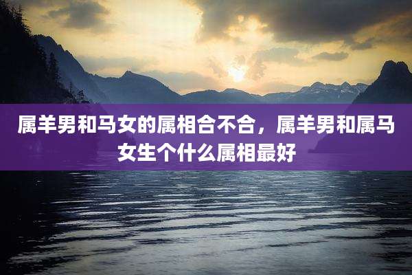 属羊男和马女的属相合不合，属羊男和属马女生个什么属相最好