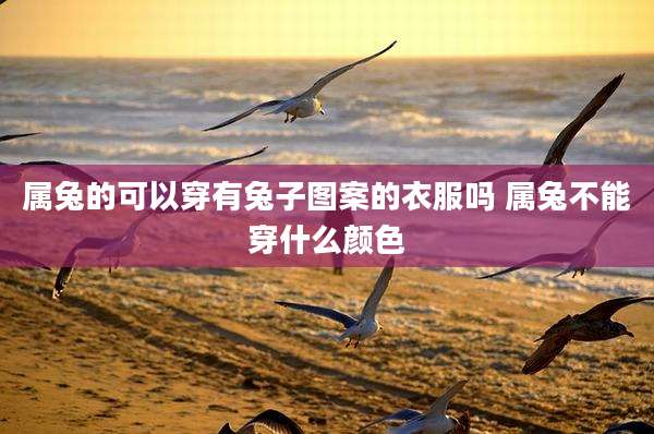 属兔的可以穿有兔子图案的衣服吗 属兔不能穿什么颜色