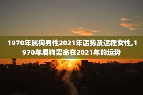 1970年属狗男性2021年运势及运程女性,1970年属狗男命在2021年的运势