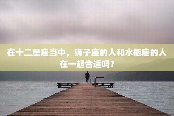 在十二星座当中,狮子座的人和水瓶座的人在一起合适吗?
