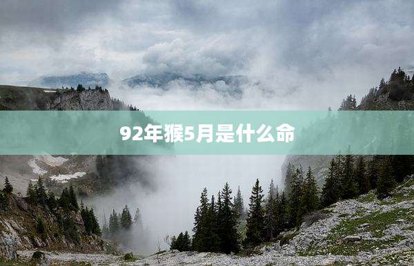 92年猴5月是什么命