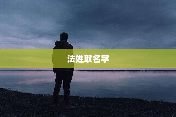 法姓取名字