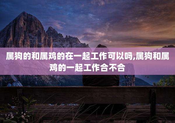 属狗的和属鸡的在一起工作可以吗,属狗和属鸡的一起工作合不合