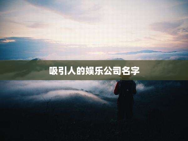 吸引人的娱乐公司名字