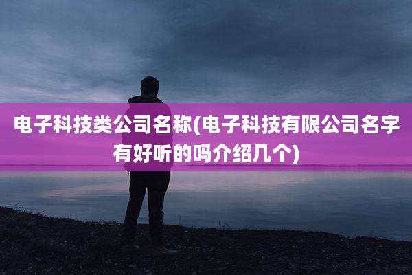电子科技类公司名称(电子科技有限公司名字有好听的吗介绍几个)