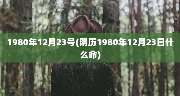 1980年12月23号(阴历1980年12月23日什么命)