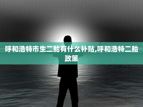 呼和浩特市生二胎有什么补贴,呼和浩特二胎政策