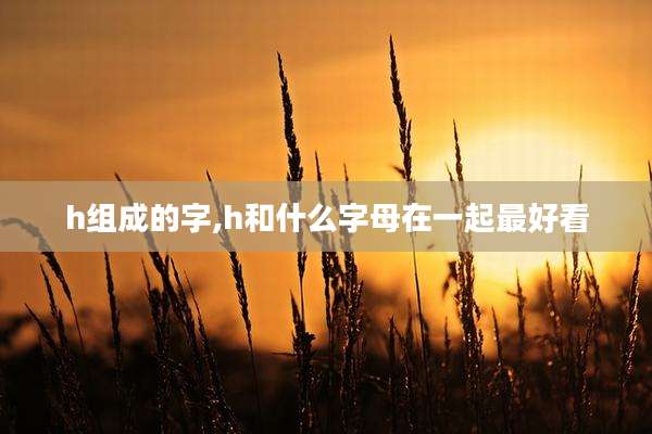 h组成的字,h和什么字母在一起最好看