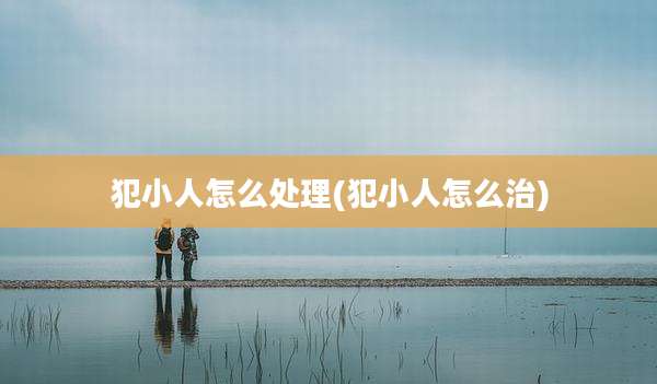 犯小人怎么处理(犯小人怎么治)