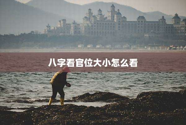 八字看官位大小怎么看