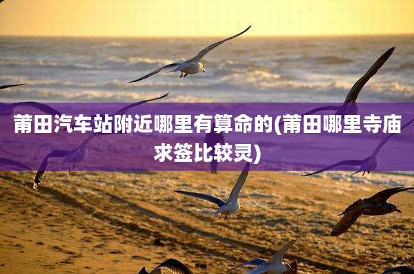 莆田汽车站附近哪里有算命的(莆田哪里寺庙求签比较灵)