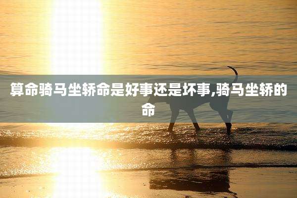 算命骑马坐轿命是好事还是坏事,骑马坐轿的命
