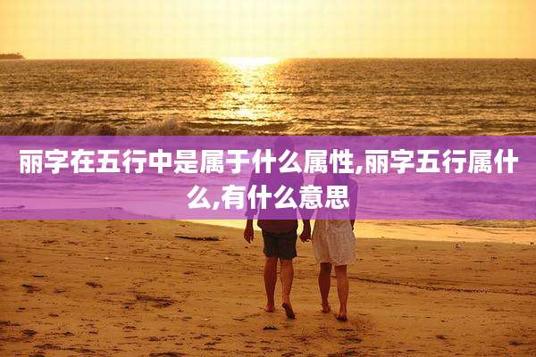 丽字在五行中是属于什么属性,丽字五行属什么,有什么意思