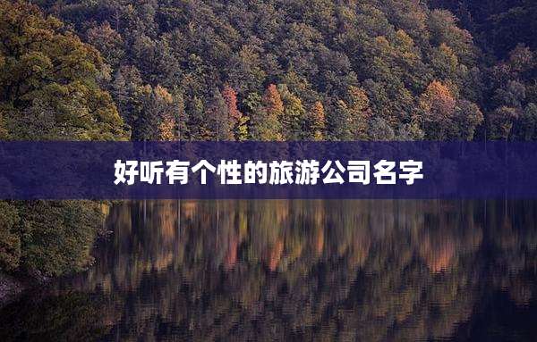 好听有个性的旅游公司名字