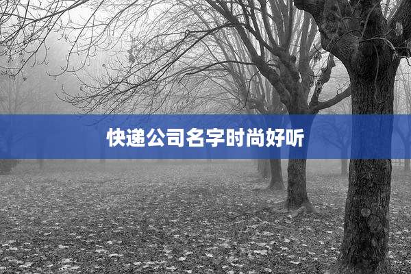 快递公司名字时尚好听