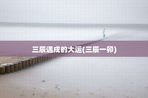 三辰遇戌的大运(三辰一卯)