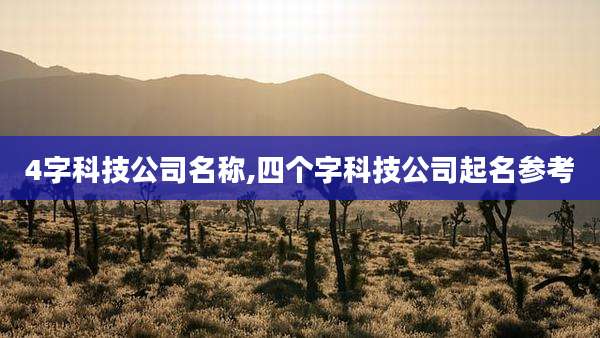 4字科技公司名称,四个字科技公司起名参考