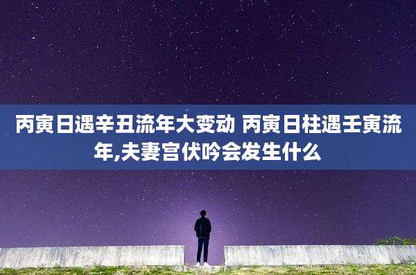 丙寅日遇辛丑流年大变动 丙寅日柱遇壬寅流年,夫妻宫伏吟会发生什么