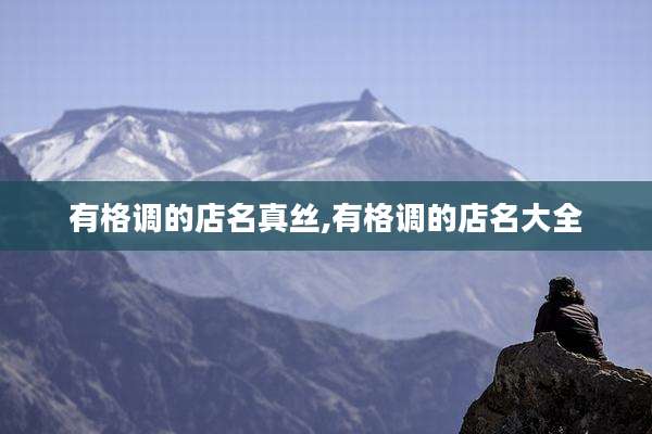 有格调的店名真丝,有格调的店名大全
