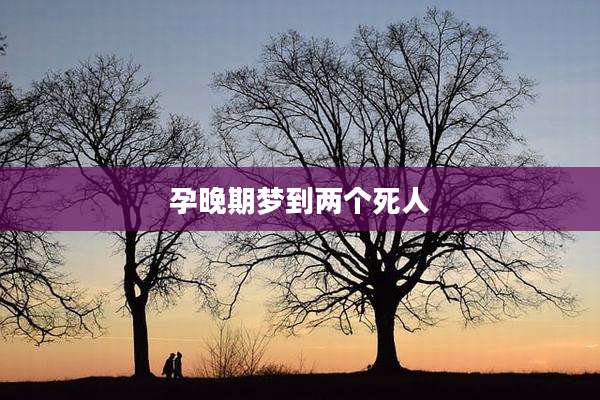 孕晚期梦到两个死人