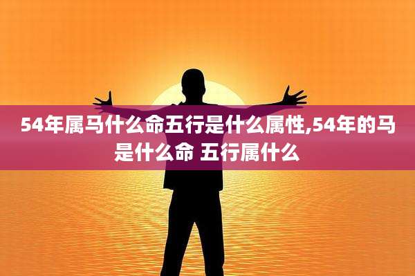 54年属马什么命五行是什么属性,54年的马是什么命 五行属什么