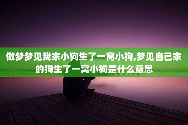 做梦梦见我家小狗生了一窝小狗,梦见自己家的狗生了一窝小狗是什么意思