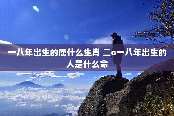 一八年出生的属什么生肖 二o一八年出生的人是什么命