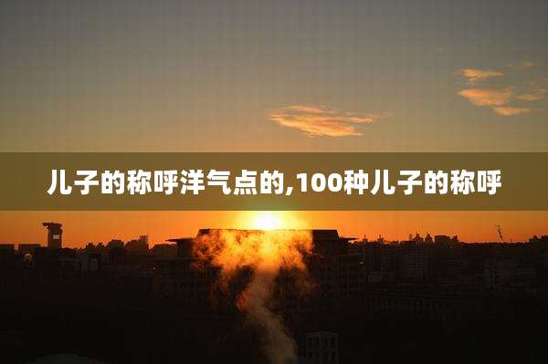 儿子的称呼洋气点的,100种儿子的称呼