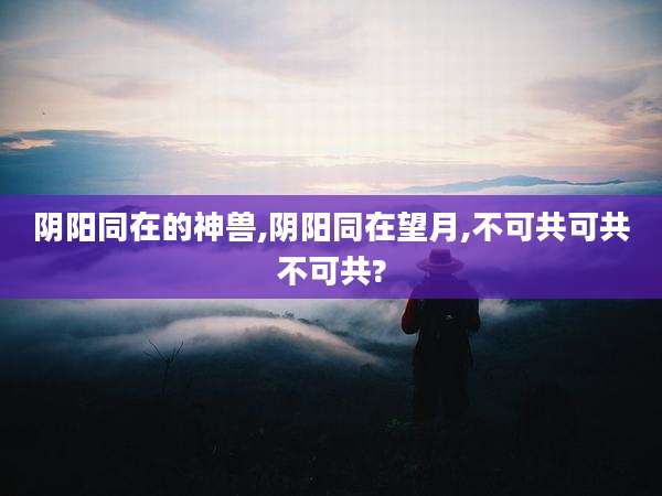 阴阳同在的神兽,阴阳同在望月,不可共可共不可共?