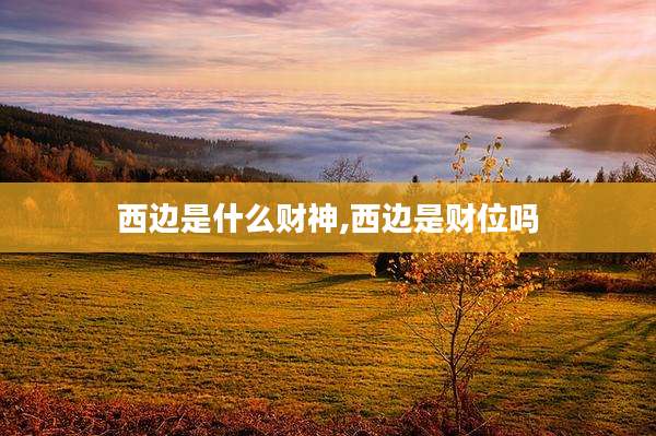 西边是什么财神,西边是财位吗