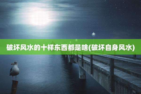 破坏风水的十样东西都是啥(破坏自身风水)