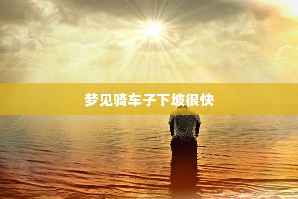 梦见骑车子下坡很快