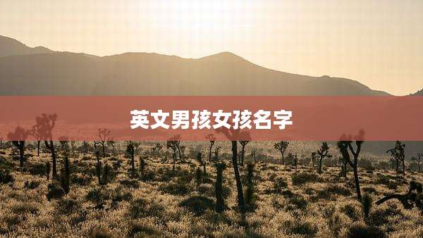 英文男孩女孩名字